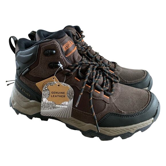 NWT Eddie Bauer Men\'s Bonham Outdoor Boots Brown Waterproof- Size 8.5 main image 9
